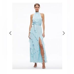 Alice+Olivia Halter Neck Gown